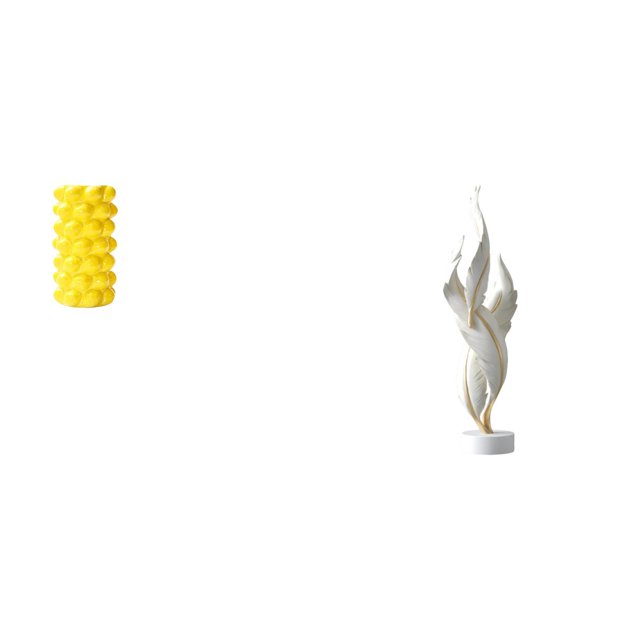 Jarrón de flores de , figura decorativa, escultura de plumas, adorno de escritorio, artesanía de resina, adecuado para sala de estar, dormito