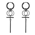 thumbnail image 4 of Guardurnaity 1 par de pendientes de acero inoxidable para mujer, accesorio de moda, colgante de oreja para niña, gotas para orejas de mujer para fiesta, Negro 10piezas Guardurnaity CBP207672, 4 of 4