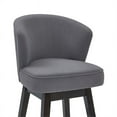 thumbnail image 5 of Home Square Padded Swivel Barstool with Curved Backrest in Gray - Set of 2, 5 of 6