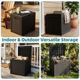 thumbnail image 5 of MINDYES 35 Gallon Wicker Deck Box, Outdoor Storage for Patio Cushions, Pool Toys & Garden Tools, Weatherproof Resin, UV-Resistant, Black, 5 of 8