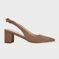 thumbnail image 2 of Womens Pumps Pointed Toe Slip on Slingback Cute Bowknot Classic Chunky Block Heels, 2 of 4