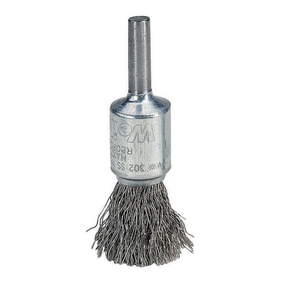 Weiler Crimped Wire End Brush,Carbon Steel 93452