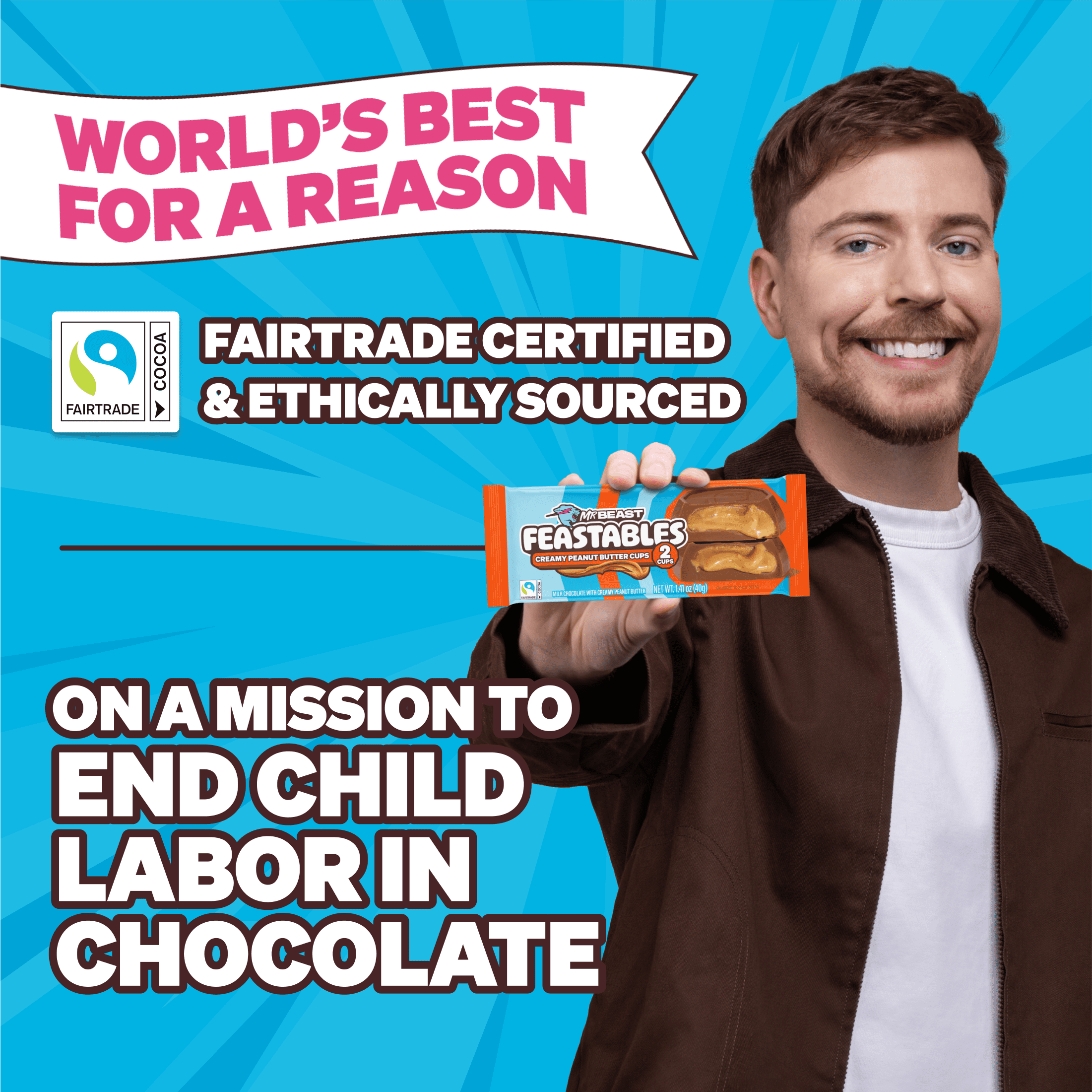 Feastables MrBeast Peanut Butter Cup, 2 Count