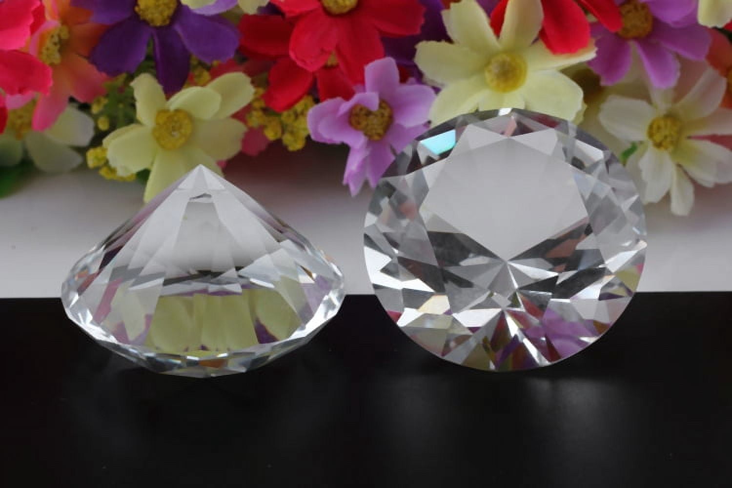 PlayWorld PartyPavillion Clear Acrylic Diamonds For Table And Wedding Decoration 2 LB Bag