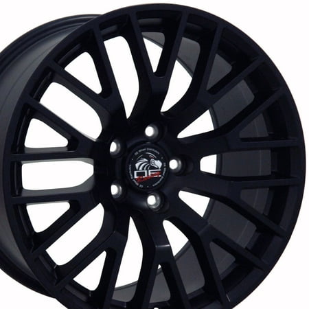 18x10 Wheel Fits Ford® Mustang® - 2015 GT Style Satin Black Rim, Hollander 10036 - REAR