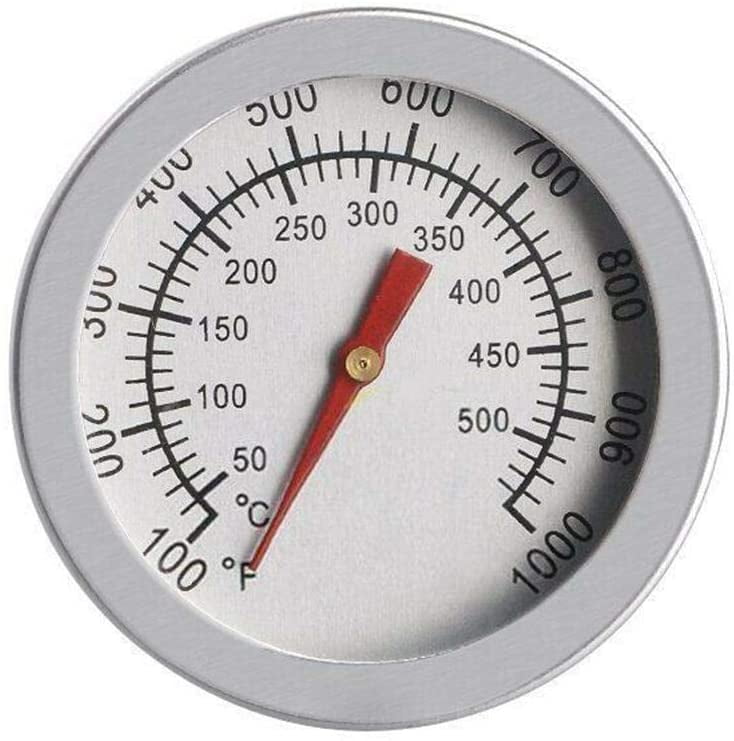 Barbecue BBQ Smoker Grill Thermometer Temperature Gauge 50-500°C Stainless Steel 