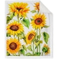 thumbnail image 2 of Sunflower Sherpa Blanket Print Cozy Lightweight Durable Bed Couch Blanket for Kids Women Gift 50"x60", 2 of 6