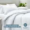 thumbnail image 3 of Bare Home Down Alternative Comforter Set - 3-Pieces - All Seasons - Oversized Queen, White, 3 of 8