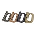 thumbnail image 3 of Mosquetón en forma de D de alta resistencia, hebilla de Montañismo con tapón para ciclismo, pesca, Camping, mochila, 4 colores, 4 Uds., 3 of 8
