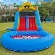 Relunch 23FT Commercial Double Water Slide for Adults Kids ,100% PVC Inflatable Water Slides with Blower, Giant Blow up Water Slides for Backyard Outdoor, 23L x 11W x 12.5H