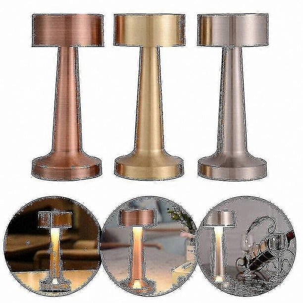 Touch Sensor LED Table Lamp, Rechargeable Desk Light for Bedroom, Restaurant, Bar Decoration
