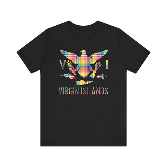 U.S. Virgin Islands Madras Flag T-Shirt USVI Flag Shirt VI Gift Vacation Trip Men Women Shirt