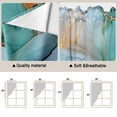 thumbnail image 3 of Turquoise Marble Kitchen Window Curtains, Swag Curtains Valance for Bedroom Living Room Bathroom, Farmhouse Abstract Ombre Texture Rod Pocket Window Treatment Curtain Block Drapes 2 Panels 36"x63", 3 of 9