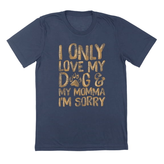 I Only Love Humor Graphic Navy Mens T-Shirt