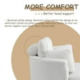 thumbnail image 4 of Oversized Swivel Chair with Half-Moon-Shaped Storage Ottoman, Round Club Chair with Throw Pillows and Head Pillow, Leisure Accent Chair with Metal Base and Solid Wood Frame for Living Room, Office, 4 of 8