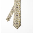 thumbnail image 2 of Men's Tie, Detailed Sketch Wild Botanic, 3.7", Pale Earth Yellow Ecru, by Ambesonne, 2 of 4