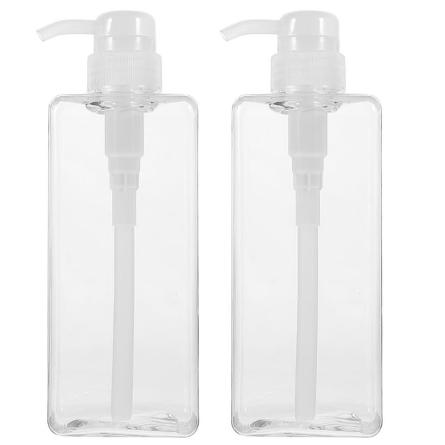 2Pcs Empty Shampoo Bottles Soap Dispenser Bottle with Pump Refillable Body Wash Shampoo Container