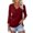 Red, variant on Tiqkatyck Women Summer Tops, Women's V Neck Door Cylinder Solid Color Casual Long Sleeve Shirts, Summer Tops for Women, Shirts for Women Black L