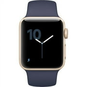 Apple Watch Series 2, 38mm Gold Aluminum Case with Midnight Blue Sport Band
