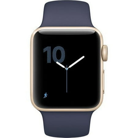 Apple Watch Series 2, 38mm Gold Aluminum Case with Midnight Blue Sport Band