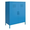 thumbnail image 4 of Novogratz Cache 2 Door Metal Locker Style Storage Accent Cabinet, Bright Blue, 4 of 13