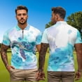 thumbnail image 5 of Binienty Blue Sea Turtle Matching Couple Golf Shirts Short Sleeve Couples Matching Golf Shirts Soft Comfortable Daily Wear for Workout Pickleball Running, 5 of 7