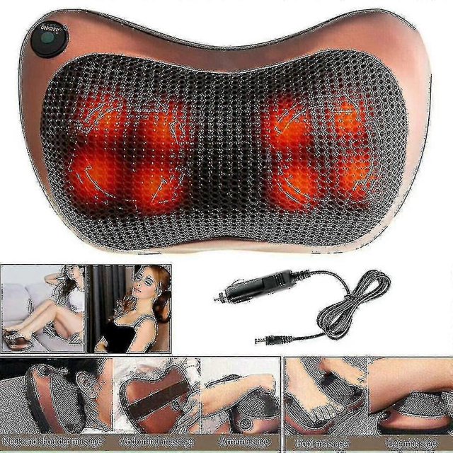 Cojín de masaje Dhrs Masajeador Shiatsu Cómodo para cuello y hombros Calor infrarrojo automático