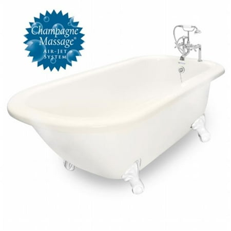 - American Bath Factory T060F-WH-R-B Champagne Maverick 67 in. Bisque Acrastone Air Bath Tub, Small
