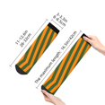 thumbnail image 3 of Breathable Athletic Socks Orange Green Stripe Cushioned Quarter Socks for Men Women, 3 of 7