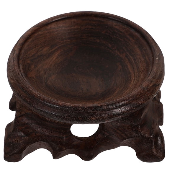 GOOHOCHY Worgeous 1 Set Gazing Stand for Display Wooden Sphere Holder Garden Pedestal Spherical Ornament Stand Wood Support