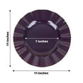 thumbnail image 3 of Efavormart 10 Pack | Purple 11" Round Plastic Dinner Plates, Disposable Tableware with Gold Wavy Rim for Wedding, Outdoor Receptions, Banquets, Holiday Dining, 3 of 11