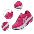 thumbnail image 3 of Women's Solid Sneakers Mesh Lace Up Comfortable Breathable Running Shoes Black 38, 3 of 6