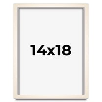 14x18 Shadow Box Cream of Wheat White Washed Display Frame | 0.875 Inches Deep Solid Wood Shadowbox