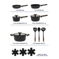 thumbnail image 3 of Juego de utensilios de cocina Oster Platinum Oxburg 14 piezas de aluminio negro, 3 of 6