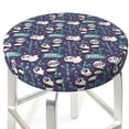 thumbnail image 3 of Honeii Bamboo Panda Bar Stool Covers – Perfect Fit for 12" to 14" Round Stools, Crease-Resistant, Stretchy, Washable & Dustproof Seat Slipcovers-12 inch, 3 of 7