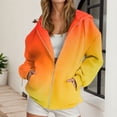 thumbnail image 2 of Womens Long Sleeve Hoodies Zipper Up Gradient Print Hooded Sweatshirt Fall Casual Comfy Y2k Jackets Winter Clothes, 2 of 4