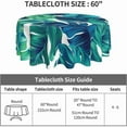 thumbnail image 6 of Tropical Tablecloth Round 60 Inches for Summer Green Hawaiian Palm Leaf Round Tablecloth Polyester Washable Circle Table Cover Table Cloth for Kitchen Dining Room Picnic Patio Wedding Party, 6 of 6
