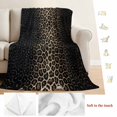 thumbnail image 5 of Leopard Print Blanket Soft Cozy Warm Throw Blanket for Couch, Plush Fuzzy Flannel Fleece Blankets for Sofa, Chic Abstract Black Brown Animals Texture Bed Blankets Lightweight Gifts for Women, 50"x80", 5 of 9