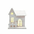 thumbnail image 2 of karymi LED Lighted Wooden Christmas Village Set 3 Houses European Style with Faux Snow for Tabletop Mantel Shelf Desktop Winter Decor Gift Ideas Family Gifts Christmas Decorations, 2 of 5