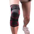 thumbnail image 2 of Manchon de Genou Rouge Unisexe Compression Soutien Course Basket Genouillères, 2 of 9