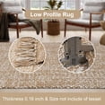 thumbnail image 3 of Collive Long Hallway Runner Rug 2.6' x 8', Washable Runner Indoor Entryway Rug, Tan Braided Woven Kitchen Runner Rugs Low-Profile Front Door Floor Carpet for Laundry Room Bedroom Doorway, 3 of 8