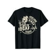 thumbnail image 1 of Camiseta de manga corta de algodón con sarcasmo, humor, esqueleto divertido, sensación de "I'm Notgaf" (hoy) para mujer, color negro, 1 of 6