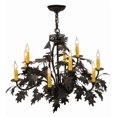thumbnail image 4 of Meyda Tiffany 144383 Oak Leaf And Acorn 9 Light 32" Wide Taper Candle Style Chandelier -, 4 of 6