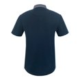 thumbnail image 2 of Playera Polo Simply Basic Talla G Manga Corta Cuello de 3 Botones Gris Jaspe con Azul Marino, 2 of 4
