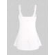 thumbnail image 3 of Tank Top Fluido con Estampado de Mariposa en Talla Extra con Escote Pico Rosegal  Camisetas sin mangas de talla grande, 3 of 5