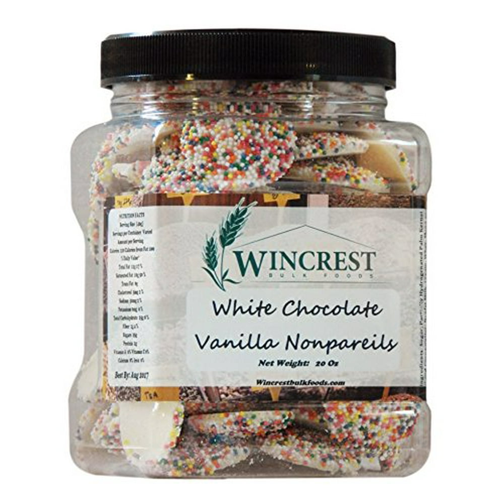 White Chocolate Nonpareils - 1.25 Lb (20 Oz) Tub - Walmart.com ...