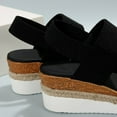 thumbnail image 4 of AXXD Women Black Sandals 7 Summer Poe Heel Low Heel Casual Sandals One Button Roman Sandals, 4 of 9