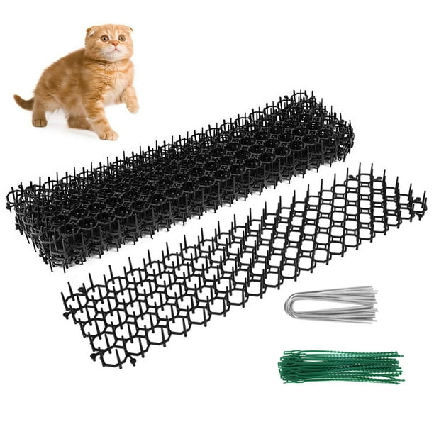 Adifare 10/6Pcs Cat Scat Mat with Spikes 49 * 14 * Animal Spikes Repellent Plant Protection Net with 12Pcs Garden U Shape Pegs and 30 Twist Ties for Outdoor Garden Fence Protector Adifare 10/6Pcs Cat Scat Mat with Spikes 49 * 14 * Animal Spikes Repellent Plant Protection Net with 12Pcs Garden U Shape Pegs and 30 Twist Ties for Outdoor Garden Fence Protector
