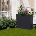 thumbnail image 4 of Metal Tall Planter Box 30"Lx12"Wx24"H Adjustable Shelf & Drainage Holes - Steel Indoor/Outdoor, 4 of 7