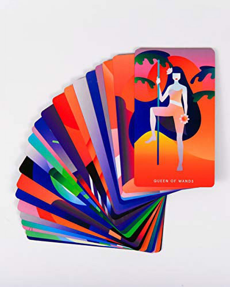Grace Duong Mystic Mondays Tarot Deck Card Games, Colorful Cards with Holographic Edges, 78 Count